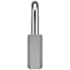 Obraz premium Sleek silver padlock representing security, safety, and protection