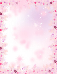 Winter festive frame template design and copy space with snowflake border.