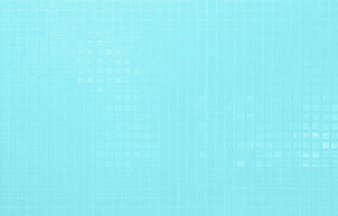 Blue light ceramic wall chequered and floor tiles mosaic background in bathroom, kitchen. Design pattern geometric with grid wallpaper texture decoration pool. Simple seamless abstract surface clean.