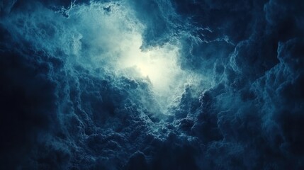 Obraz premium Dramatic cloudscape, bright light from above, possible use in nature or religion, motivational, inspirational