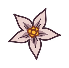 Christmas flower decorative design element