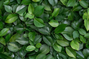 Fototapeta premium Lush Green Leaves Background Texture for Nature and Freshness in Design Projects