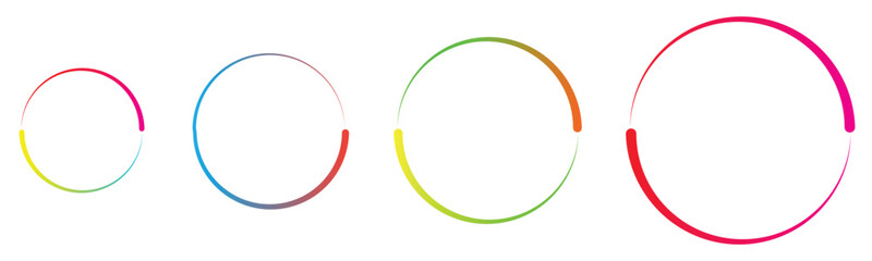 Gradient circular frame icon with modern colorful border design. vector illustration on transparent background.