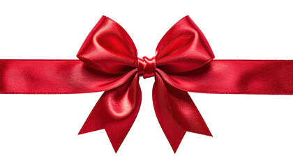 Fototapeta premium Vibrant red satin ribbon tied in a bow against black backdrop