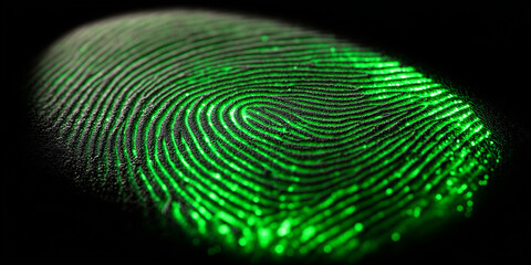 Obraz premium Cyberwarfare and national security the role of fingerprint technology in modern defense systems