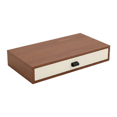 A sleek and stylish desk organizer made for small spaces offers a minimalist aesthetic and a on transparent background