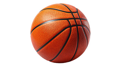 A vibrant basketball sits poised against a stark, black backdrop
