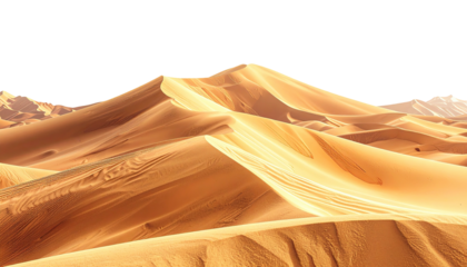 Sweeping sand dunes under a dark sky create dramatic scene