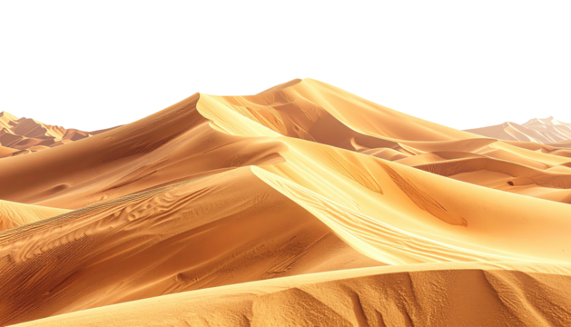 Sweeping sand dunes under a dark sky create dramatic scene