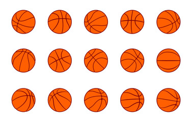 Collection of basketball balls illustration, Basketball ball illustration, Basketball svg, Basketball illustration, Basketball ball clipart, Basketball ball vector illustration.