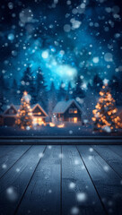 christmas background empty space snowflakes stars bokeh lights