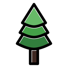 christmas tree vector illustration