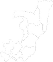 CONGO MAP with its administrative divisions and regions