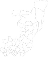 CONGO MAP with its administrative divisions and regions
