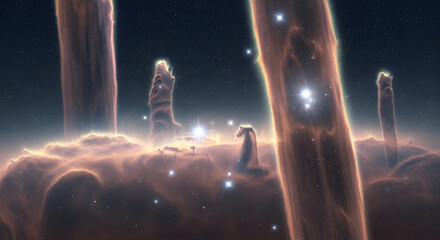 Infrared Style Realism of the Pillar's of Creation