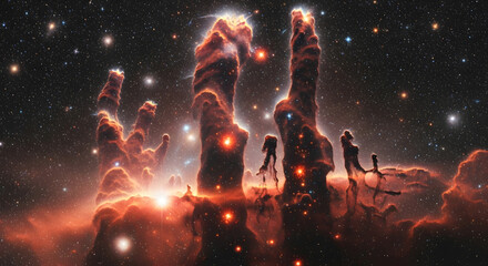 Backlit Pillars with Starburst