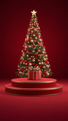 Christmas podium light ornaments showcasing the festive spirit of the season