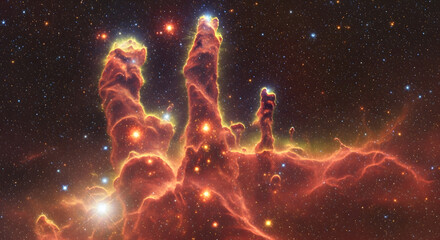 Infrared Style Realism of the Pillar's of Creation