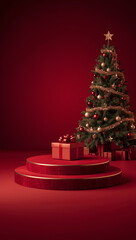 Christmas podium light ornaments showcasing the festive spirit of the season