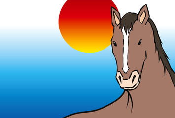 年賀状, 午年, 馬, 午, 謹賀新年, 和風, 和柄, 筆文字, 文字, 手書き, ハッピーニューイヤー