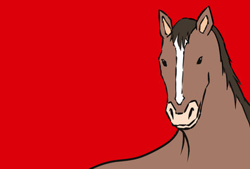 年賀状, 午年, 馬, 午, 謹賀新年, 和風, 和柄, 筆文字, 文字, 手書き, ハッピーニューイヤー