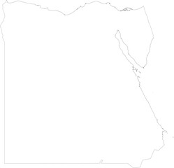 EGYPT MAP with its administrative divisions and regions