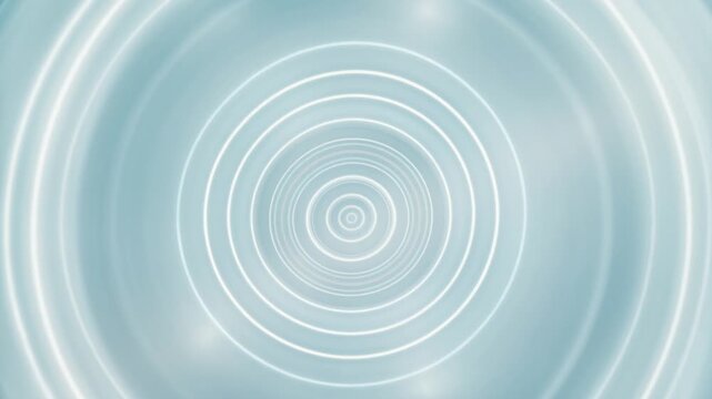 Concentric White Circles Expanding on a Light Blue Background abstract