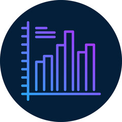 Bar chart icon for audit, business, website, application, printing, document, poster design, etc