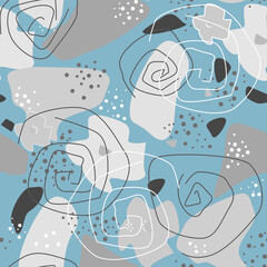 Memphis doodle abstract multicolored simple pattern 