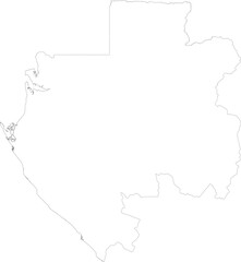 GABON MAP with its administrative divisions and regions