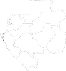 Obraz premium GABON MAP with its administrative divisions and regions