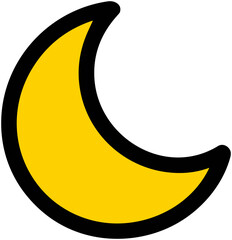 Cute Moon Icon: Dreamy Night Sky Design