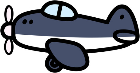 Cute Airplane Icon: Retro Aviation Design