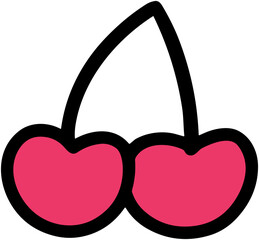 Cute Cherry Icon: Sweet Fruit Design