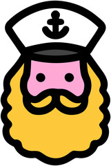 Cute Sailor Icon: Playful Maritime Character