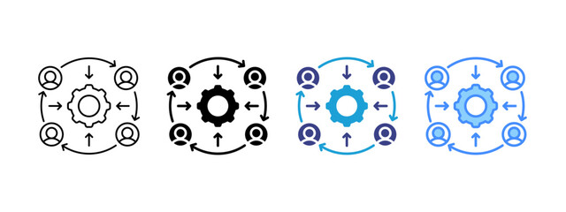 Alignment icon set multiple style collection