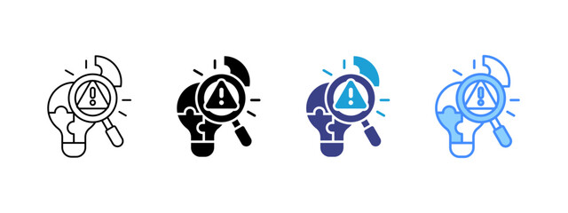 Identification icon set multiple style collection