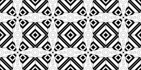 Art Deco Geometric Design Cat Pattern for Seamless Transparent Background Template