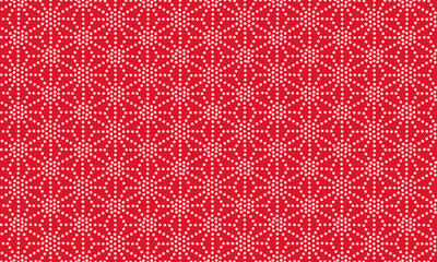 紅白のめでたいパンチングメタル麻の葉模様