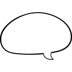 Speech Bubble Outline Blank Communication Symbol For Text And Conversation In Vector Format With Transparent Background And Clean Lines