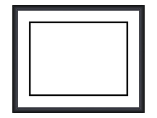 Obraz premium Metallic silver gradient frame icon vector illustration for modern art photo mockups and gallery wall decoration