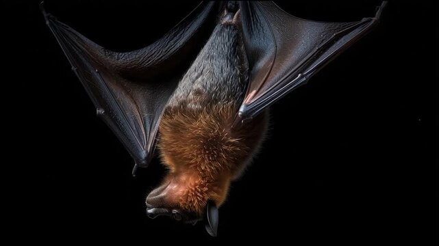 Giant Flying Fox Unfurling Its Massive Wings