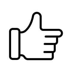 Thumbs Up icon set featuring like, agreement, approval, success, hand gesture, and positive feedback symbols in a stylish clean modern line graphic style