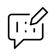 Message Edit icon set featuring text modification, chat updates, corrections, communication, and content management symbols in a clean modern line design