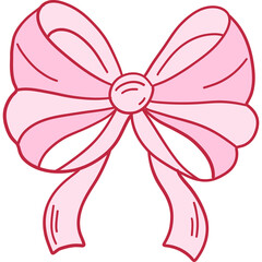 Soft Pink Satin Bow Tied with Satin Ribbon Accent and White Background for Decorative Purposes