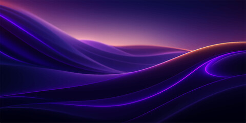 Digital light energy creates an abstract flow and dynamic wave pattern in purple and blue backgrounds for a vibrant texture design