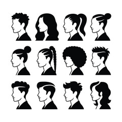 Hairstyle silhouettes