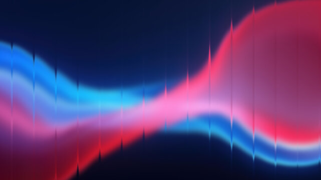 Abstract Blue and Pink Glass Gradient with Soft Glossy Texture on Black Background &ndash; Modern Fluid Motion Design