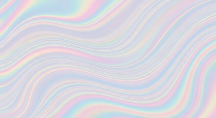 Fototapeta premium Holographic Swirls of Pastel Colors in Abstract Fluid Design