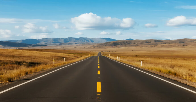 Path of life highway travel exploration freedom motivational concept background